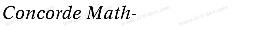 Concorde Math字体转换